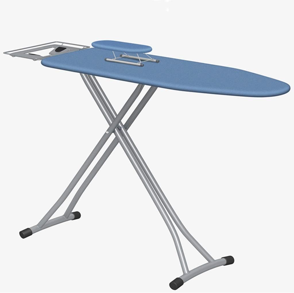 Decouvrez la table de repassage avec un espace pour poser le fer en coloris gris et bleu fu4073322