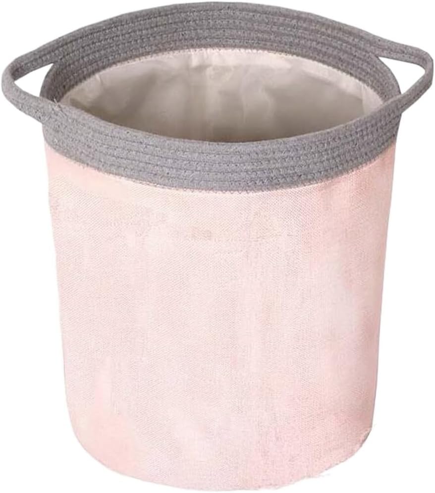 Choisissez ce panier a linge aux elements en plastique avec une partie textile en coton yu3181021