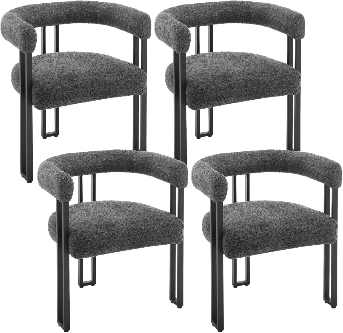 La chaise a structure metallique en coloris gris fonce fo6743942